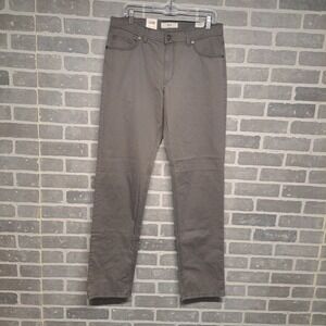 Brax Feel Good Mens Gray Regular Fit Straight Leg Pants Size 34X34 NWT